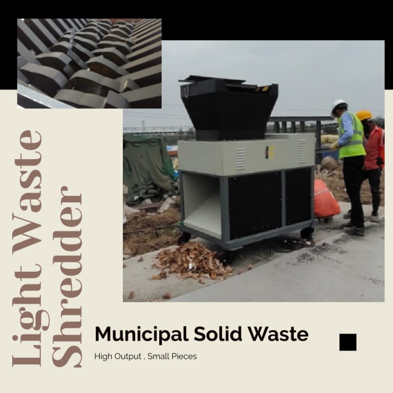 Low cost municipal solid waste shredder in india