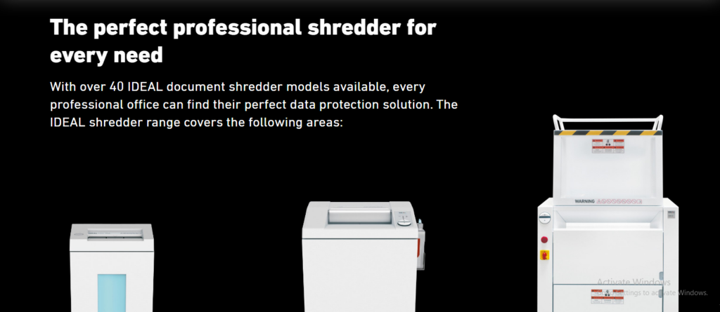 ideal paper shredder