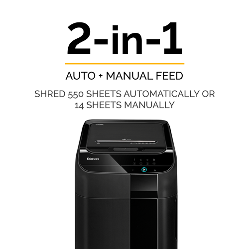 AutoMax™ 550C Auto Feed Shredder 2 in 1 fellowes fellowes shredder